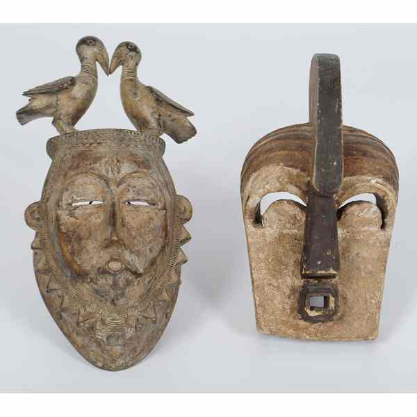 Appraisal: African Basonge Kifwebe Society Mask and Yaoure Ancestor Mask lot