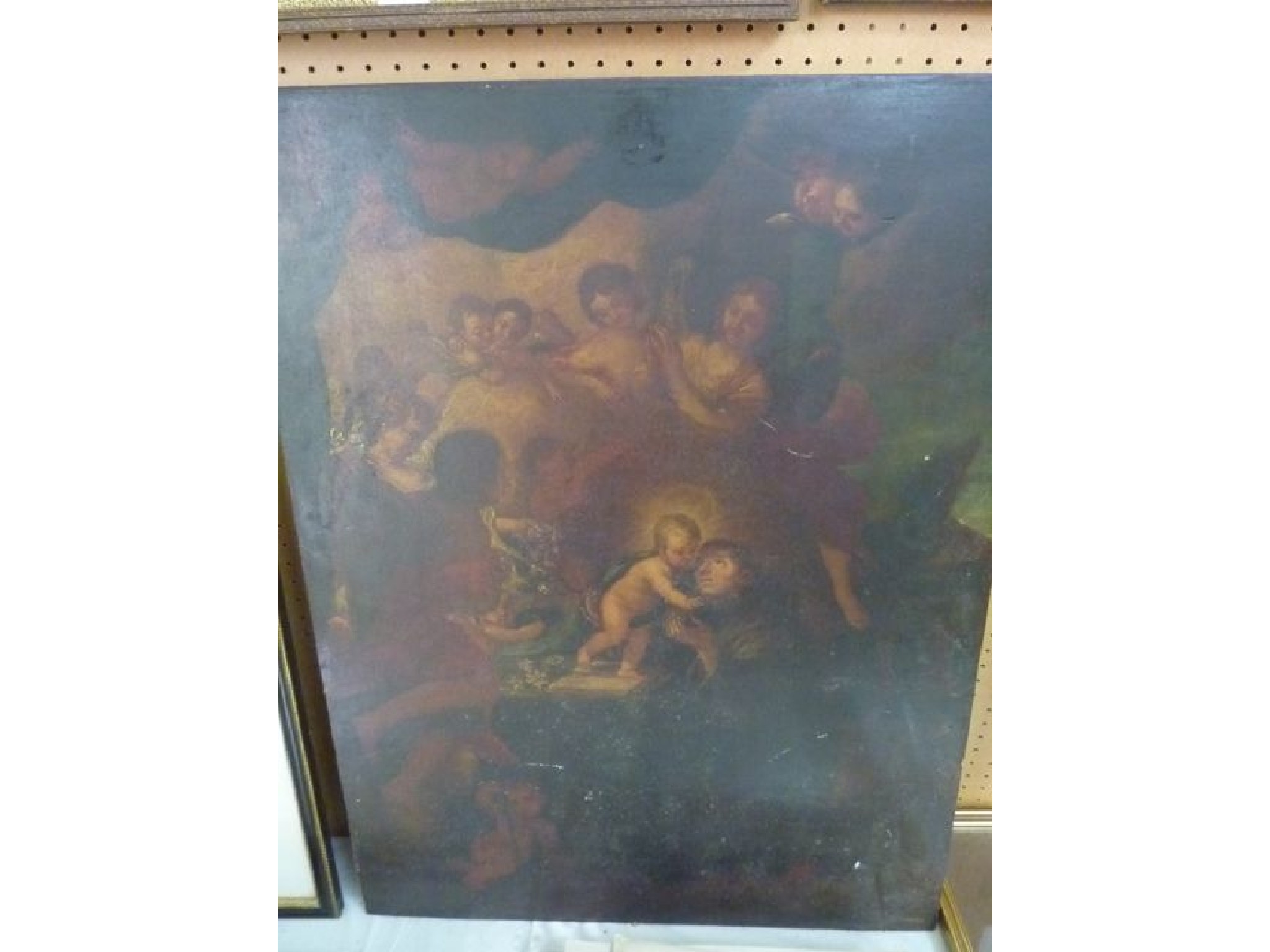 Appraisal: An early th century oil painting on wooden panel showing