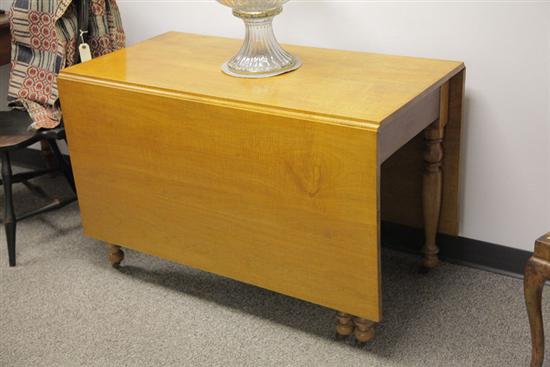 Appraisal: DROP LEAF TABLE Curly maple and cherry having rectangular leaves