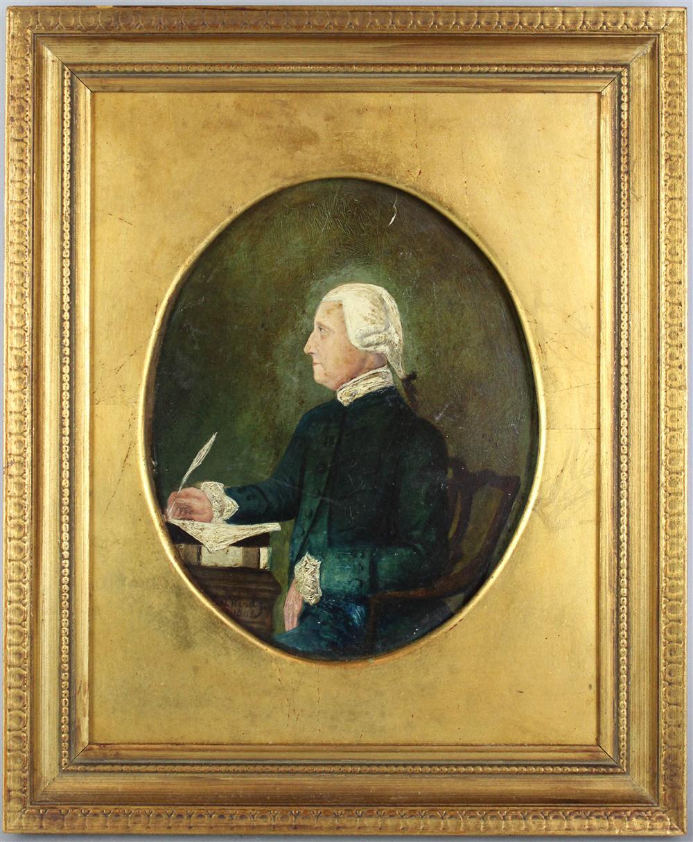 Appraisal: N HERDY AMERICAN TH TH CENTURY PORTRAIT OF A GENTLEMAN