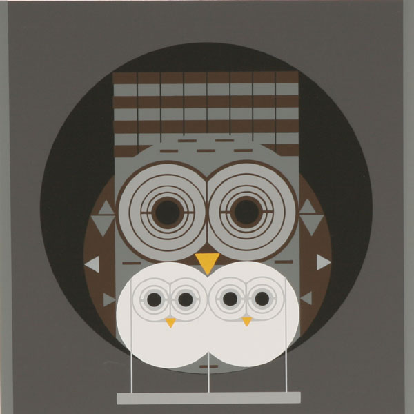 Appraisal: Charles Harper American b Family Owlbum art print x pencil