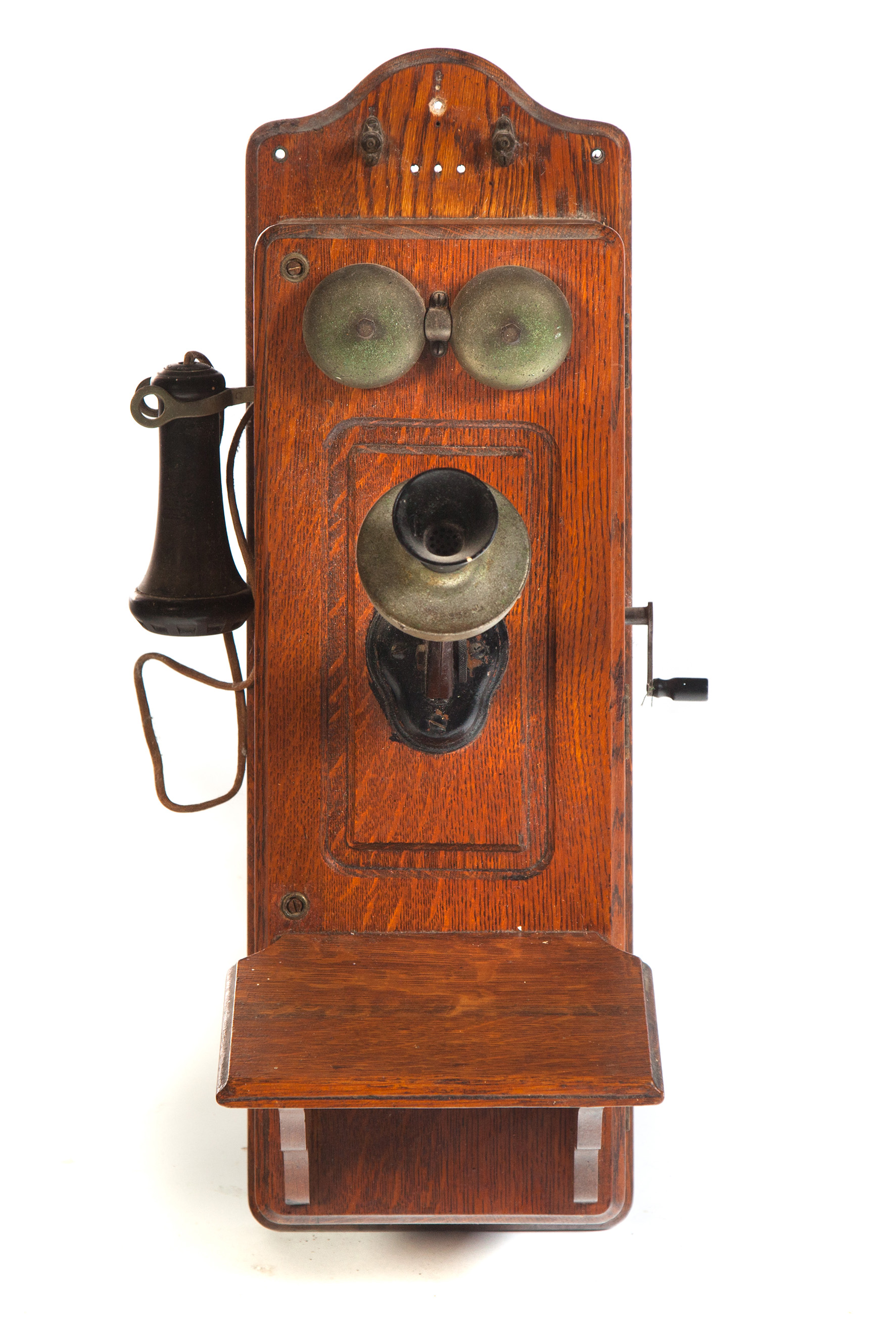 Appraisal: OAK WALL TELEPHONE BY KELLOGG Chicago st quarter- th century