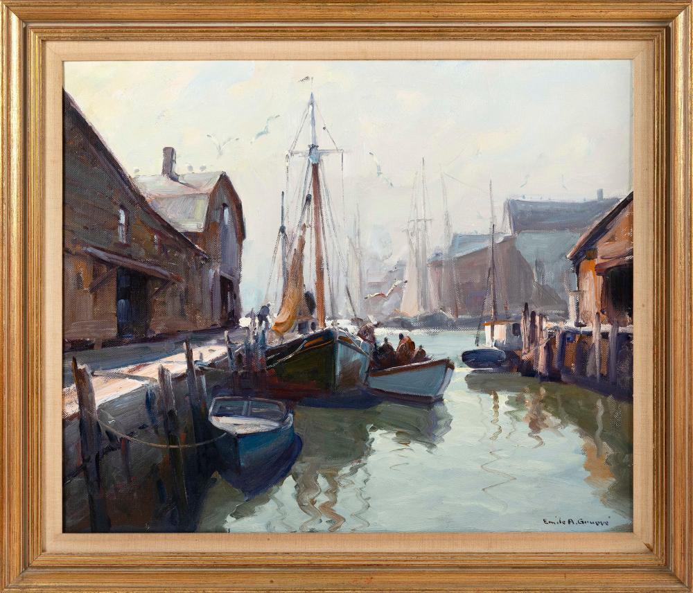 Appraisal: EMILE ALBERT GRUPPE MASSACHUSETTS - MORNING GLOUCESTER OIL ON CANVAS