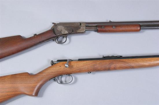 Appraisal: WINCHESTER MODEL A BOLT ACTION RIFLE AND MARLIN NO SLIDE