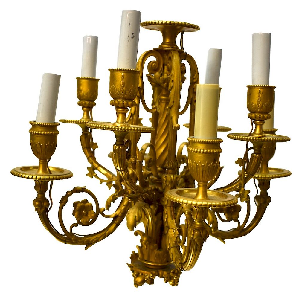 Appraisal: th Century French Gilt Bronze Chandelier th Century French Louis