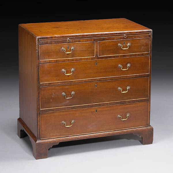 Appraisal: A George III mahogany chest of drawers early th century