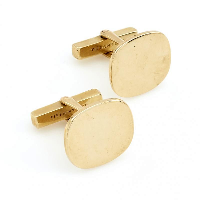 Appraisal: k Yellow gold Tiffany Co cufflinks k Yellow gold Tiffany