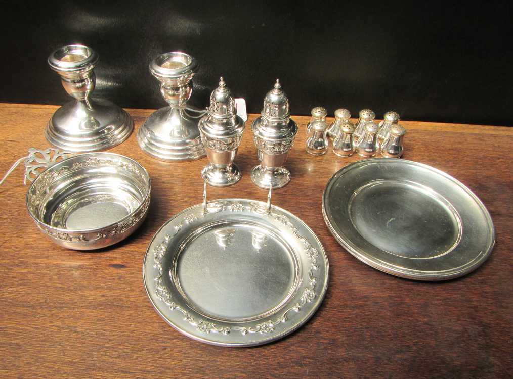 Appraisal: SEVENTEEN STERLING SILVER TABLEWARE PIECES set of S Kirk Son