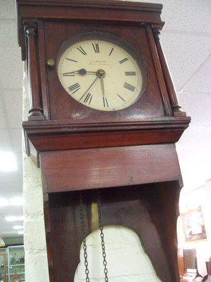 Appraisal: A Bristol wall clock the hood with turned columns to