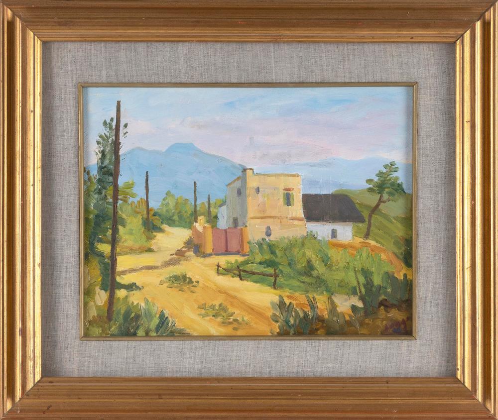 Appraisal: ITALIAN SCHOOL TH CENTURY COUNTRY LANDSCAPE WITH HOUSE OIL ON