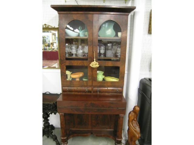 Appraisal: Secretary Bookcase mahogany th century fold-out desk top circa tall