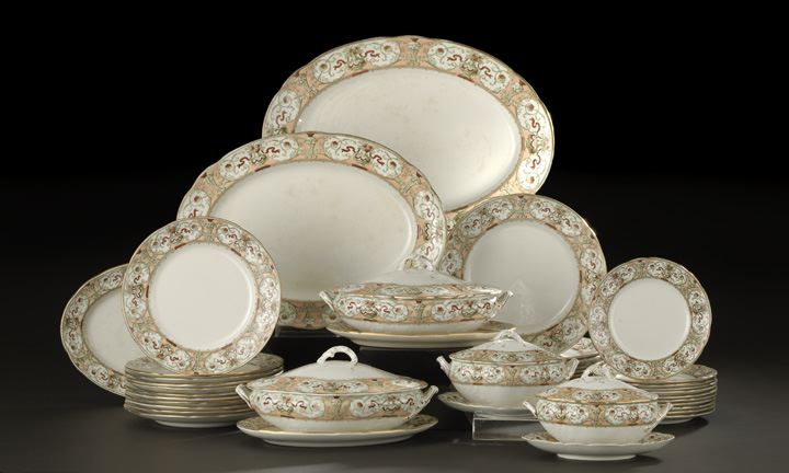 Appraisal: Forty-Three-Piece Doulton Ironstone Partial Dinner Service for twelve persons the