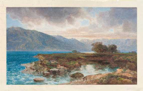 Appraisal: CALAME ALEXANDRE Vevey - Menton Landscape Watercolour on paper Signed