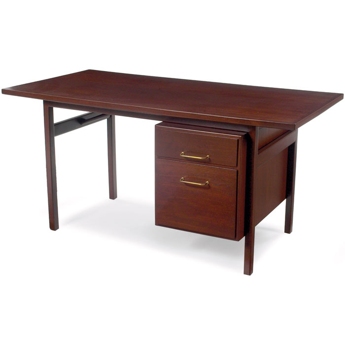 Appraisal: Jens Risom desk by Jens Risom Design Inc walnut rectangular