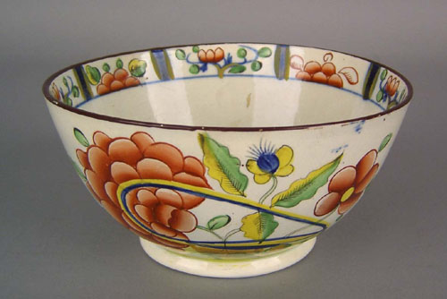 Appraisal: Gaudy Dutch waste bowl th c in the oyster pattern