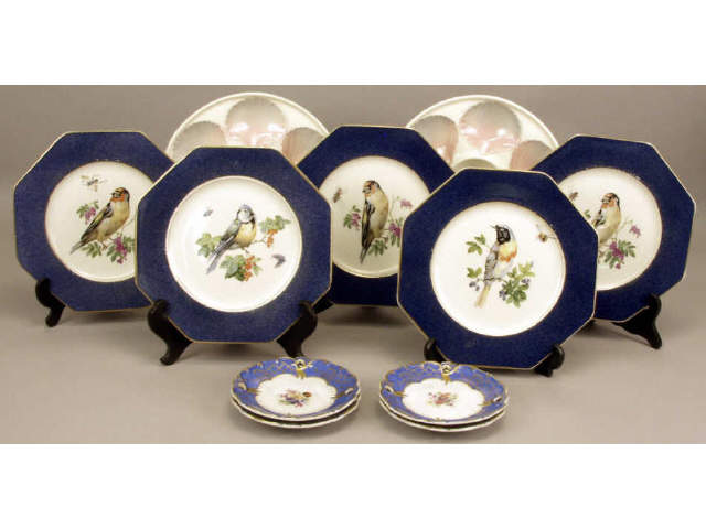 Appraisal: Collection of china including one pair of German lusterware oyster