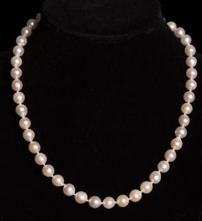 Appraisal: Baroque Pearl Necklace mm white freshwater pearls K white gold