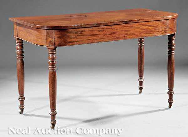 Appraisal: An American Classical Carved Mahogany Console Table early th c