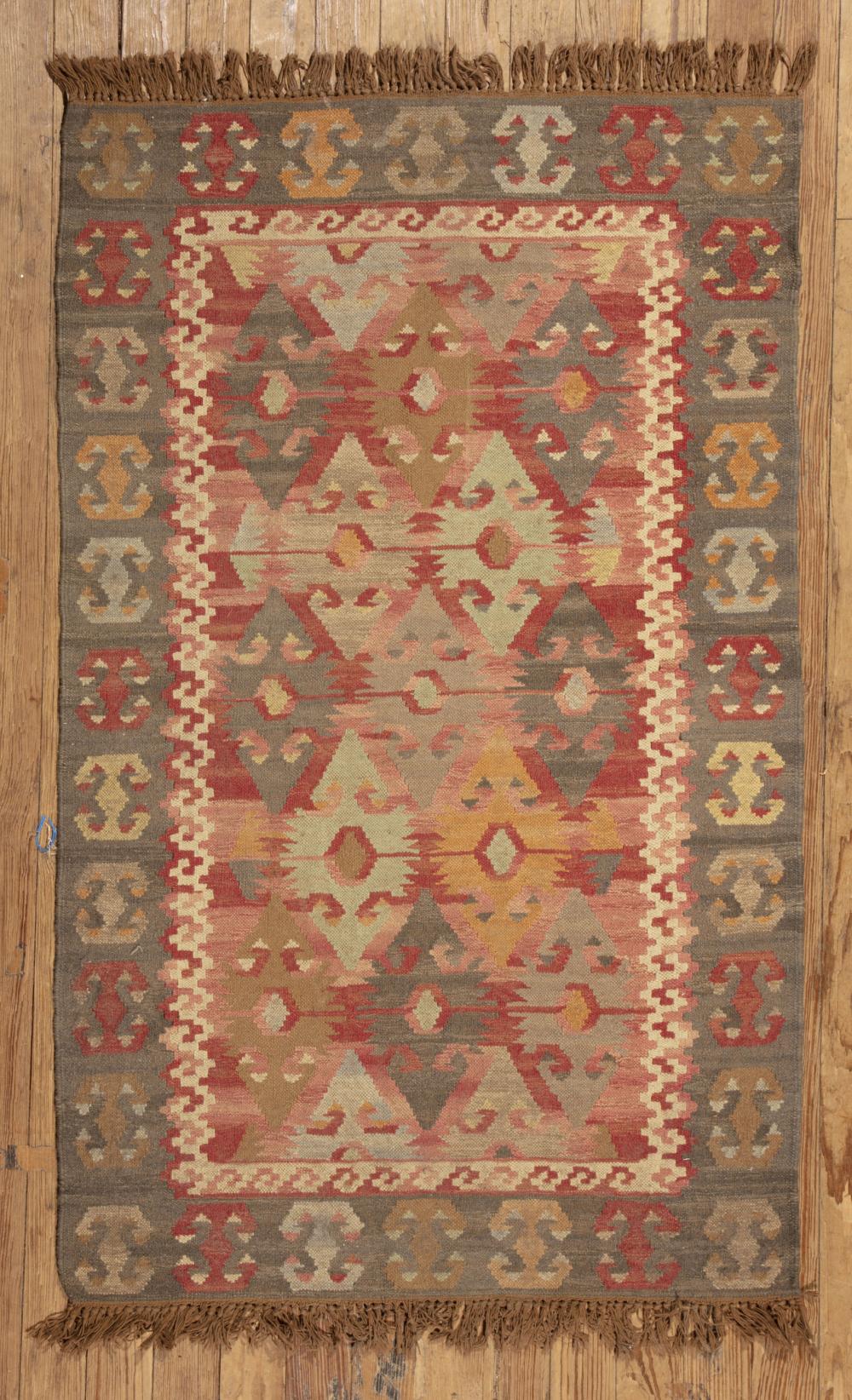 Appraisal: Two Turkish Kilim Rugs ft in x ft in and