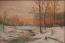 Appraisal: Alors Heiss - A winter landscape with houses in the