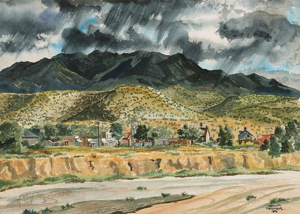 Appraisal: New Mexico Landscape by Helmuth Naumer Helmuth Naumer - New