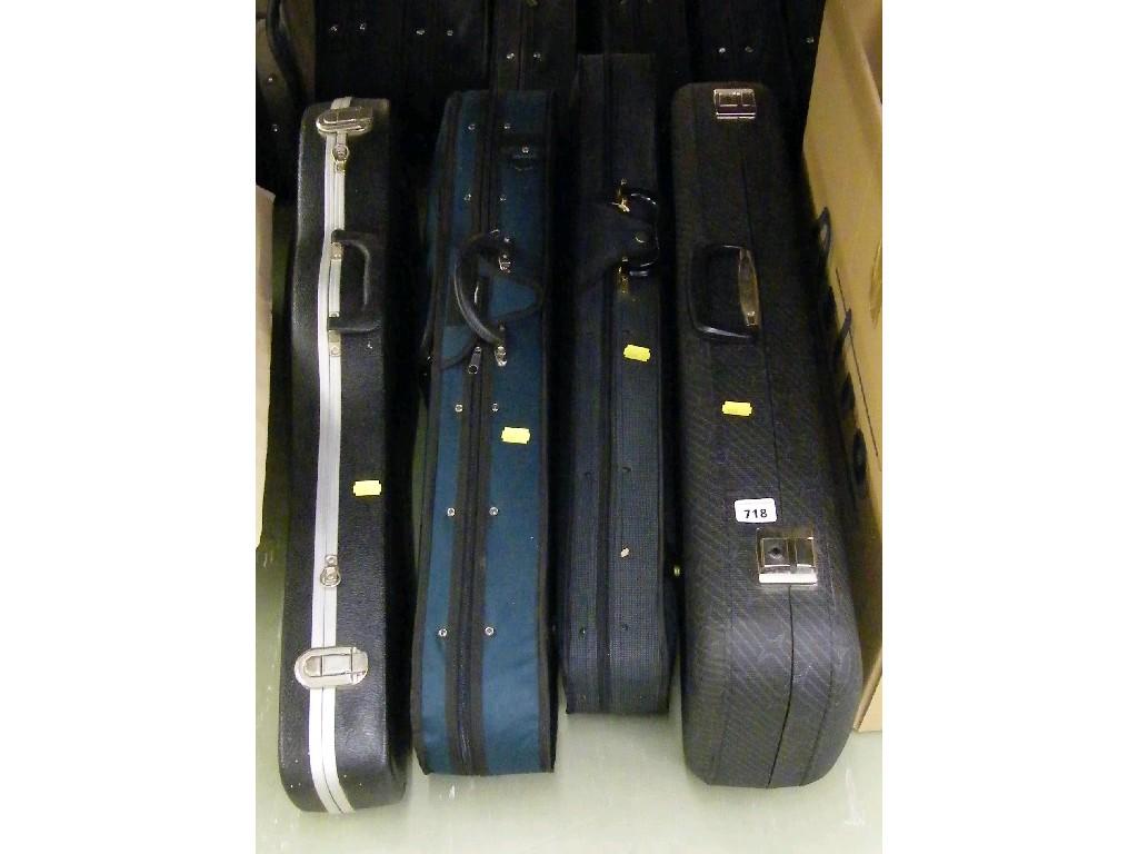 Appraisal: Four various violin cases