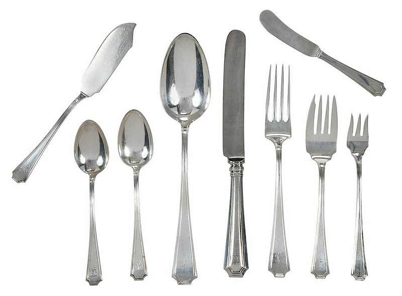 Appraisal: Durgin Fairfax Sterling Flatware Pieces American th century including twenty