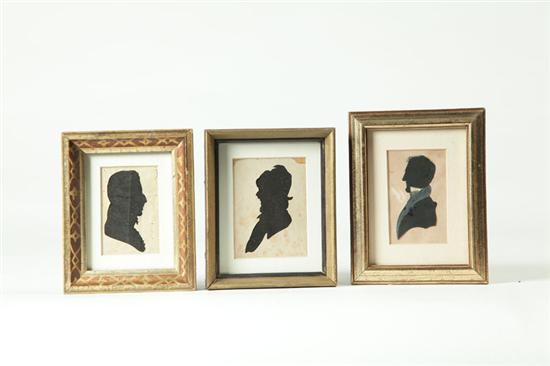 Appraisal: THREE SILHOUETTES American or European st half- th century Portraits