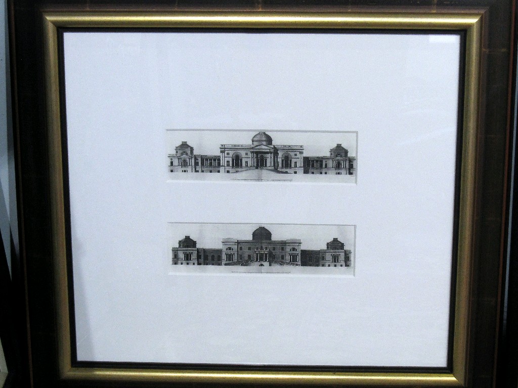 Appraisal: Reproduction architectural engravings