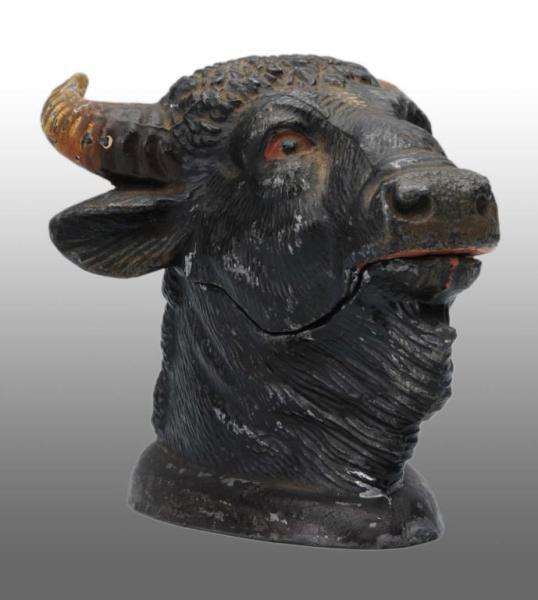 Appraisal: Bull Head Inkwell Description Lead metal Insert present No damage