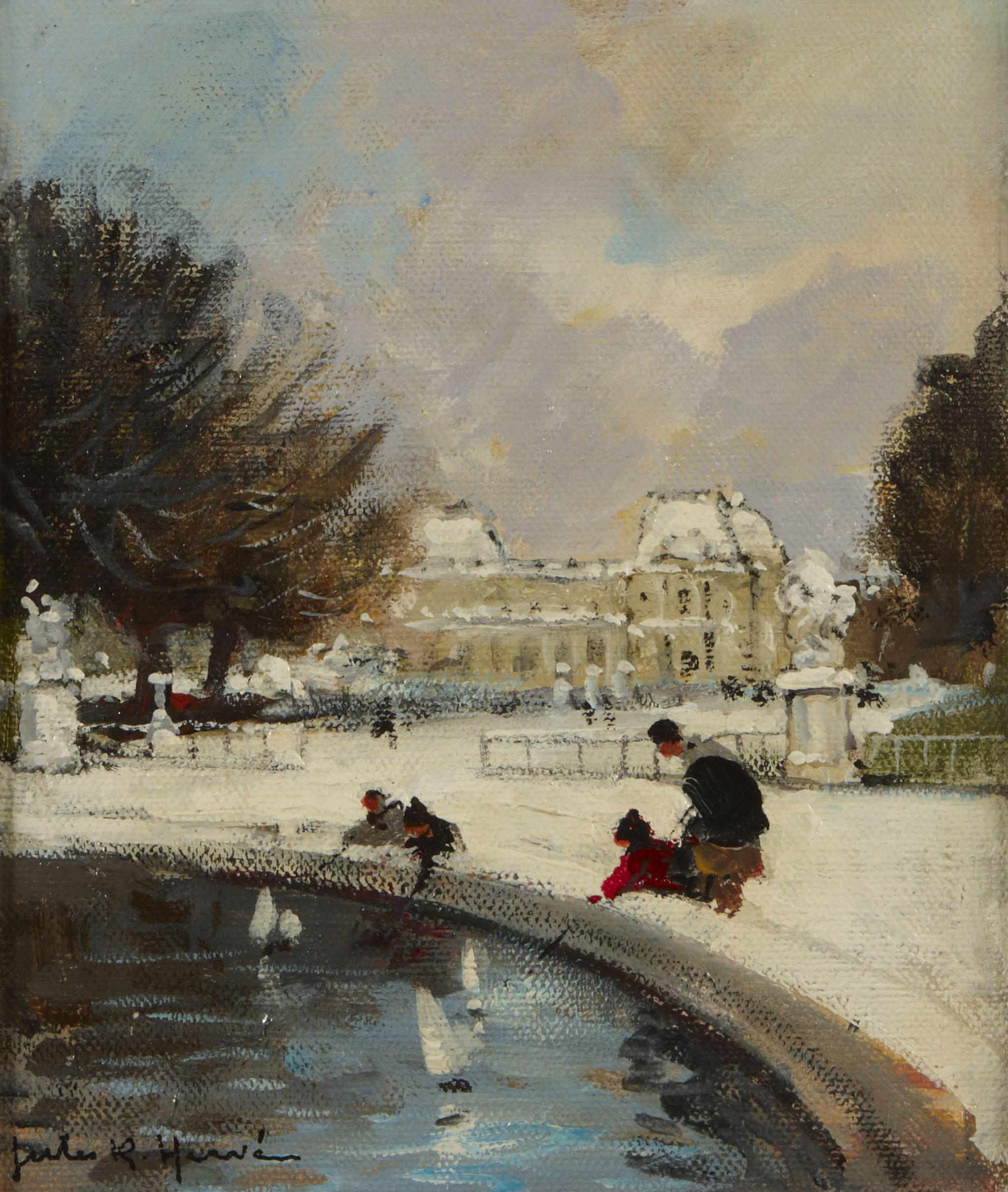 Appraisal: Jules Ren Herv French - Paris Scene signed 'Jules R