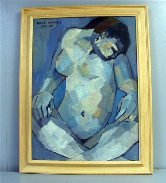 Appraisal: Francis Petham 'Hante Charnelle' seated nude in the cubist style