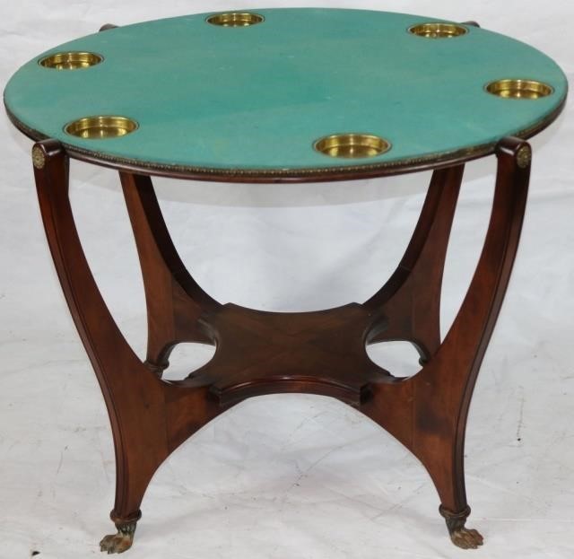 Appraisal: LATE TH CENTURY AMERICAN MAHOGANY FLIP TOPGAME TABLE BY HUNZINGER