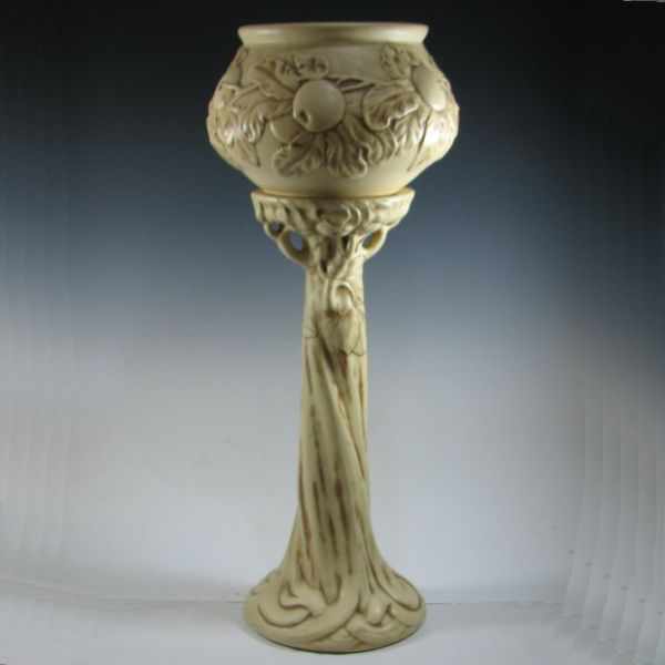 Appraisal: Weller Baldwin Pattern Jardiniere and Pedestal jardiniere is marked with