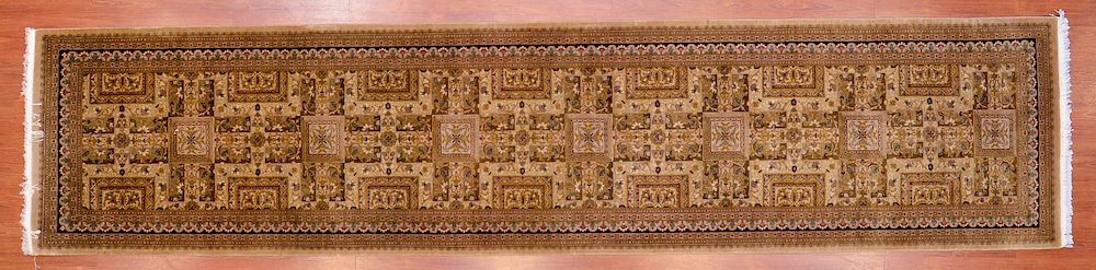 Appraisal: Fine Pakistani Persian Design Runner x modern weave hand knotted