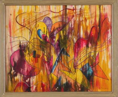 Appraisal: Abstract composition oil on board x SLR Jos Meierhans Swiss