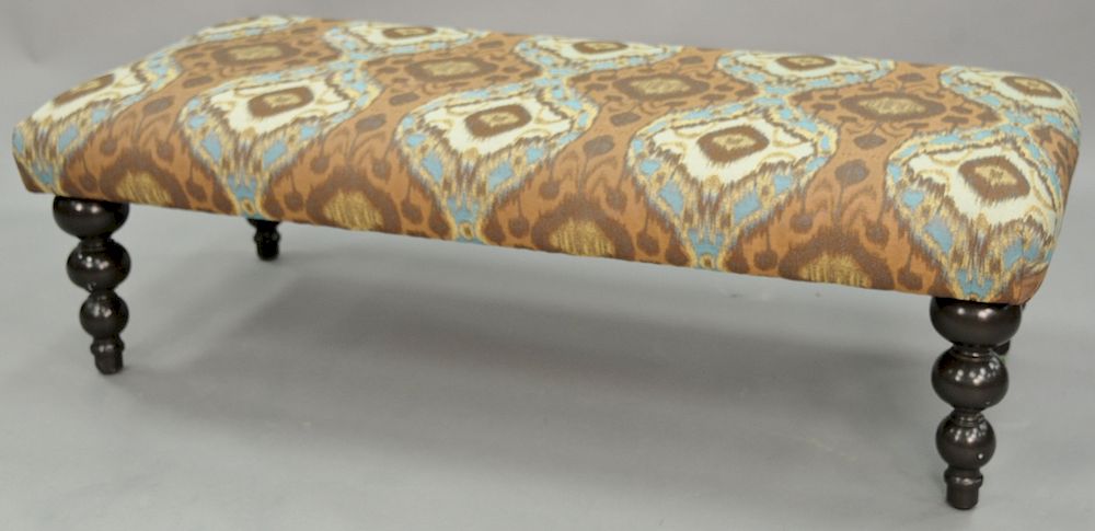 Appraisal: Large upholstered bench lg in top x Large upholstered bench