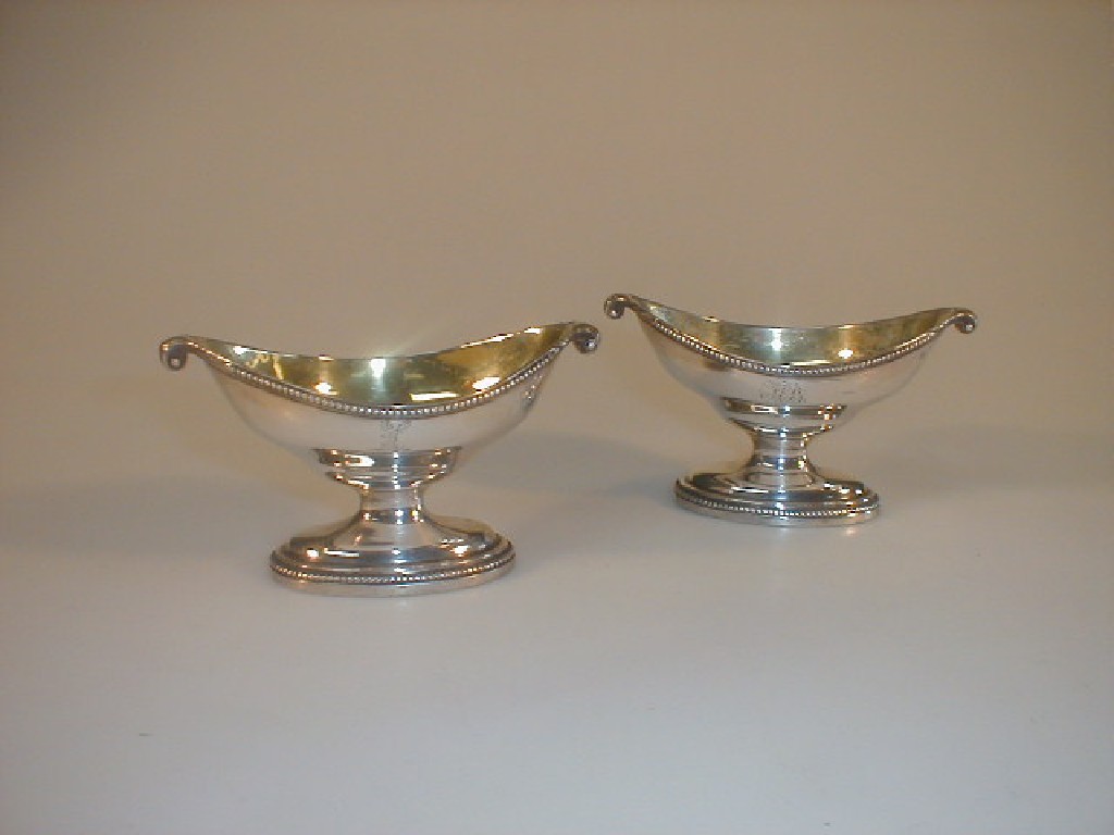 Appraisal: A pair of George III salts by Robert Hennell of