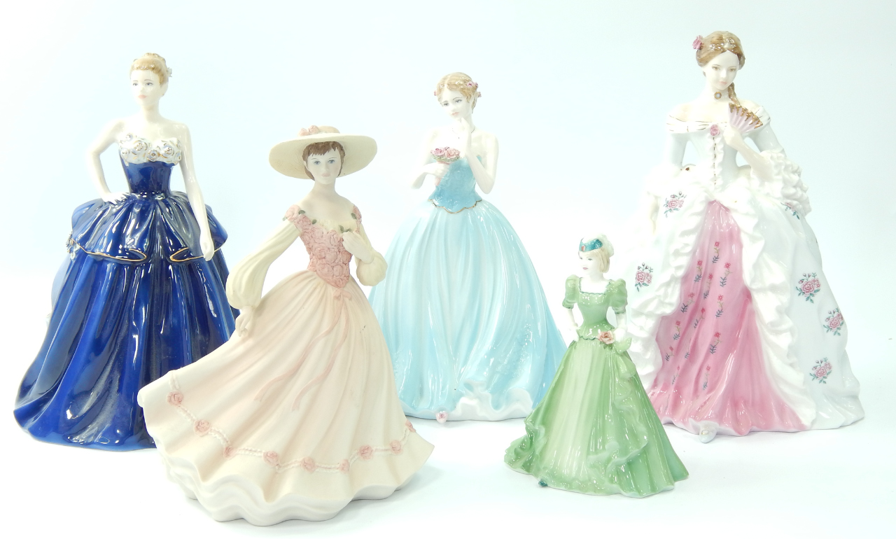 Appraisal: A group of Coalport figures comprising The Jubilee Ball Dearest