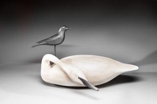 Appraisal: Swan and Crow by James P Jamie Hand b James