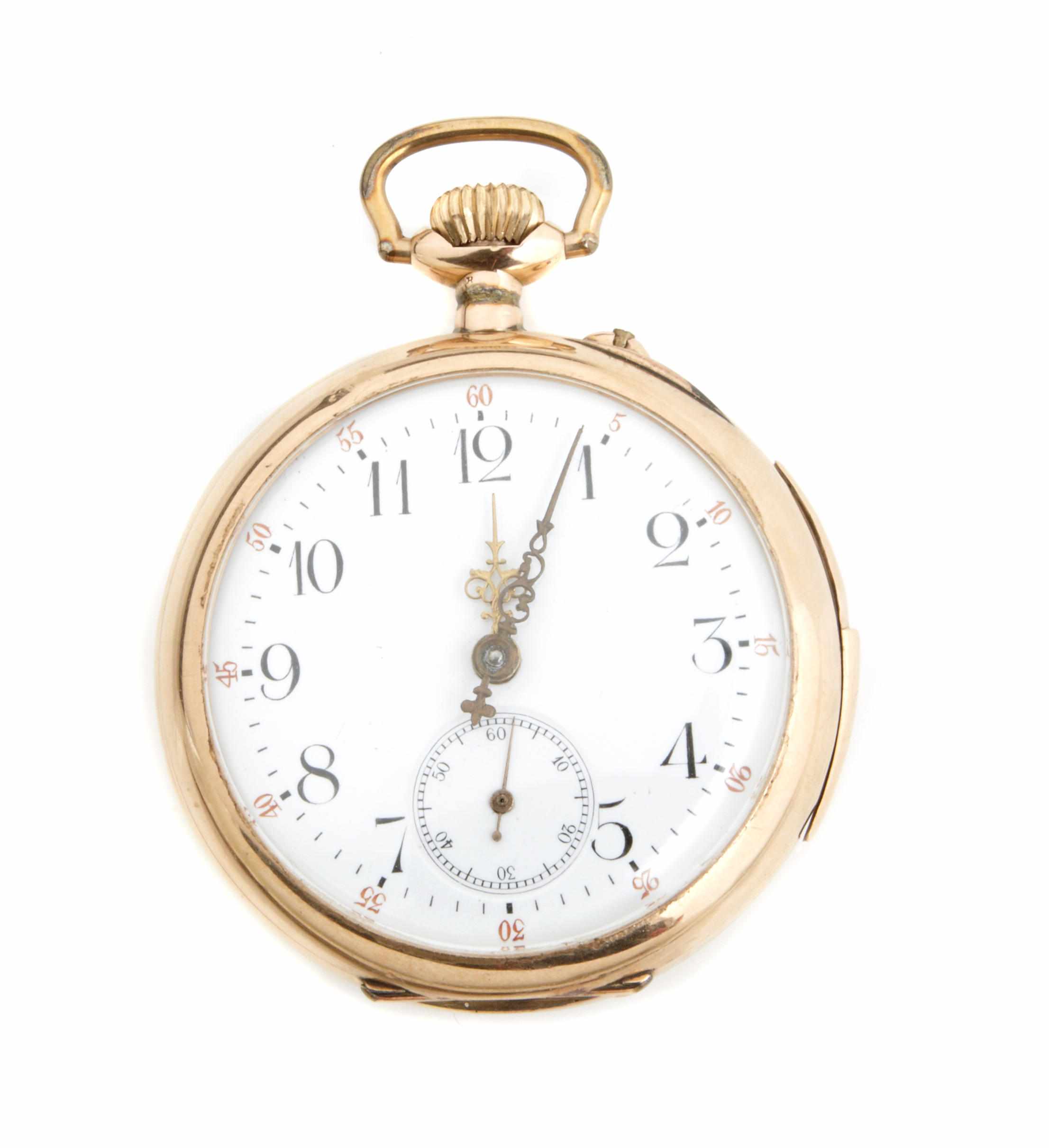 Appraisal: A k gold quarter repeating pocket watch Swiss openface case