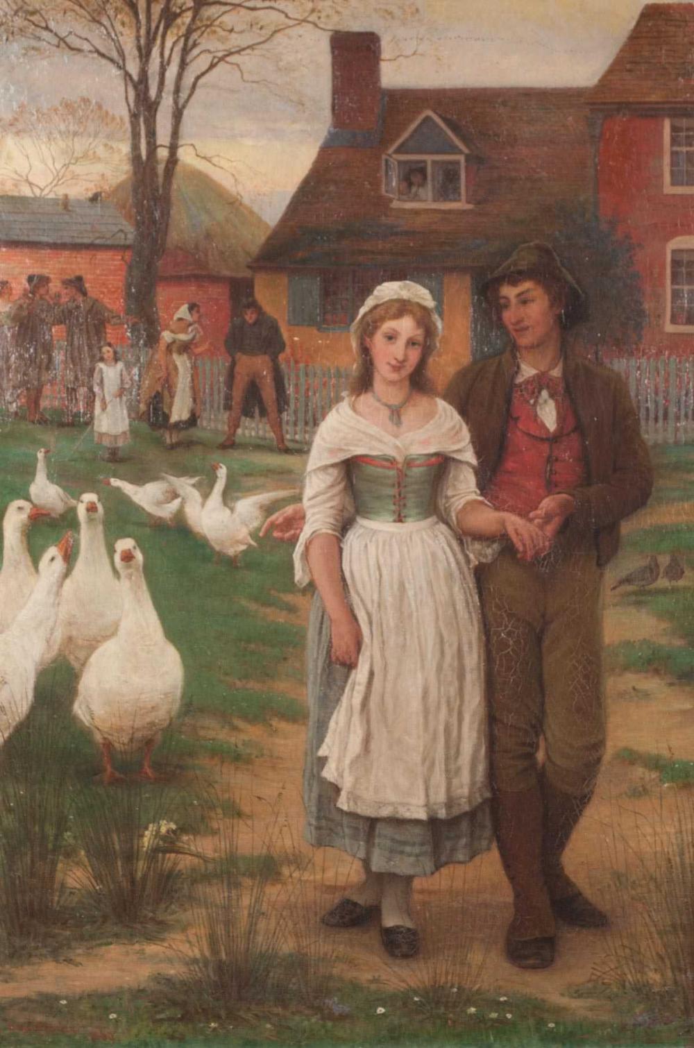 Appraisal: EDGAR BARCLAY United Kingdom - oil on canvas The Goose