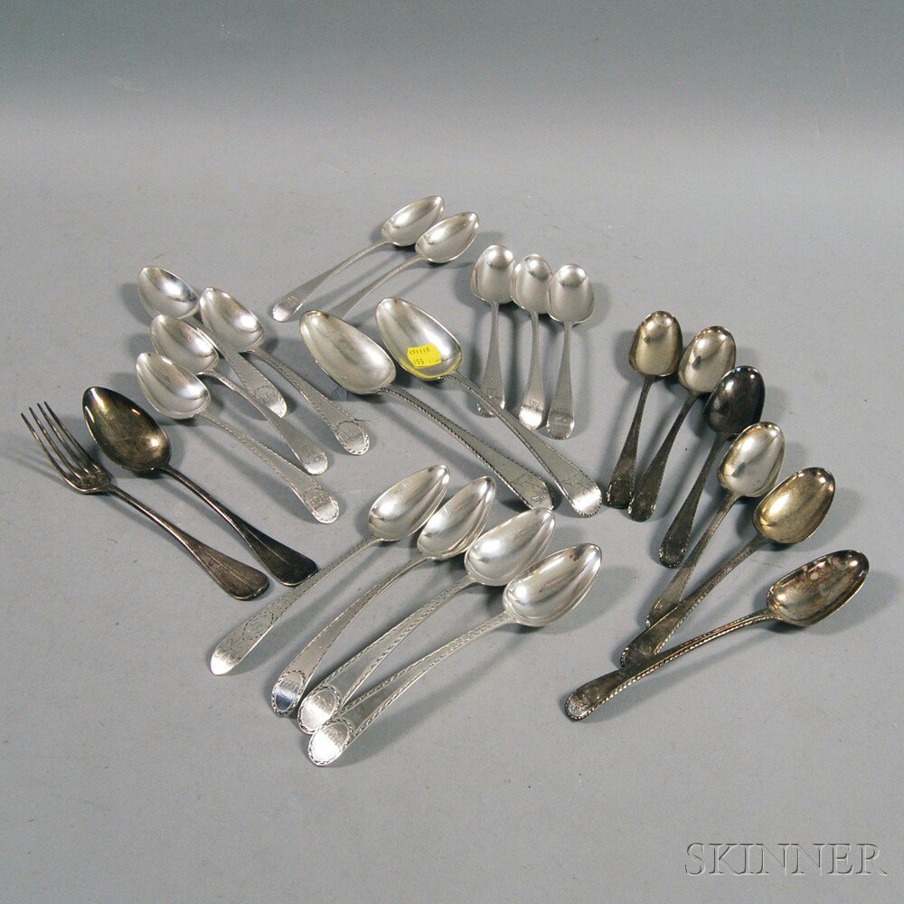 Appraisal: Small Group of Mostly Bright Cut Sterling and Coin Silver