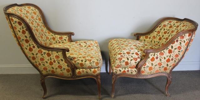 Appraisal: Antique Duchesse en Brise Or French country lounge chairs At