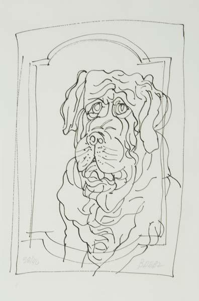 Appraisal: BRAD DAVIS American b Untitled Dogs Eight lithographs on paper