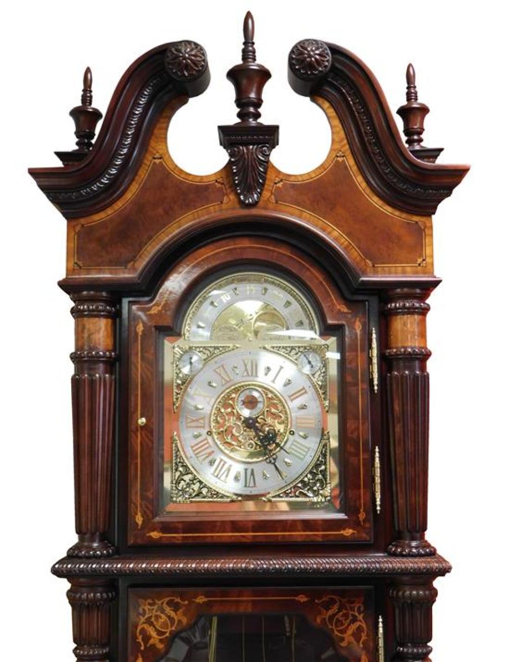 Appraisal: Howard Miller grandfather clock Millennium Limited edition No broken pediment