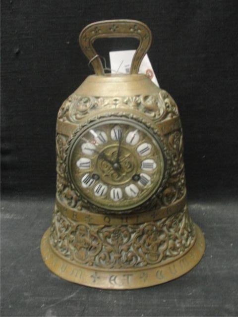 Appraisal: Bronze Bell Form Clock From a Mamaroneck NY collector Dimensions