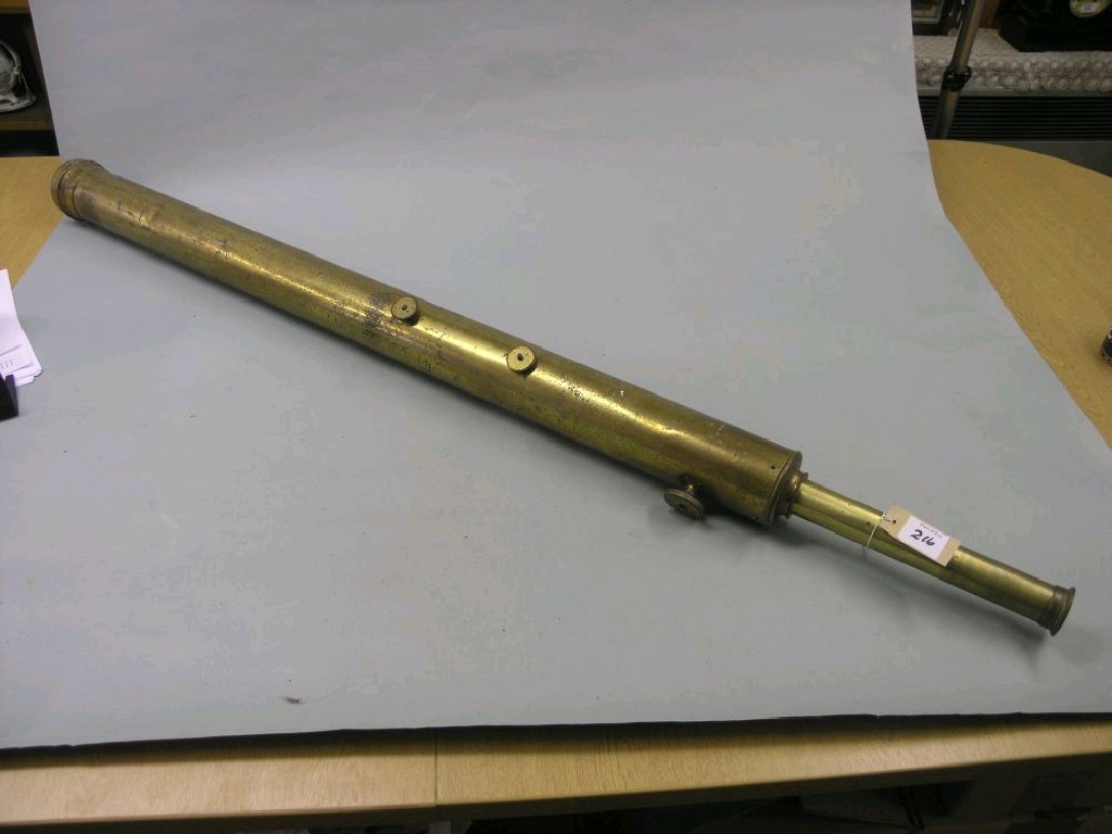 Appraisal: A th century brass telescope main barrel in long adjustable