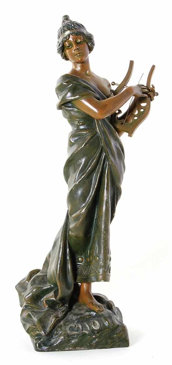 Appraisal: American sculpture of beauty with lyre late th early th