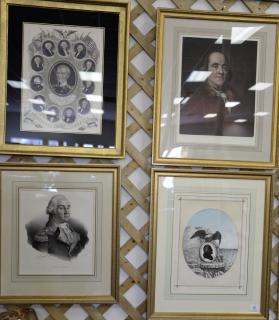 Appraisal: Four portrait lithographs Presidents of America the People's Choice Published